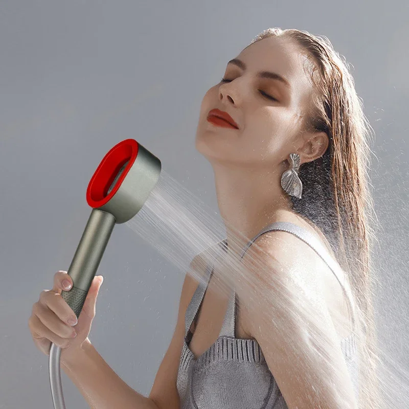 High Pressure Handheld Shower Head Water Saving Hard Water Filter Chlorine Removal Skin Purification Bathroom Accessories