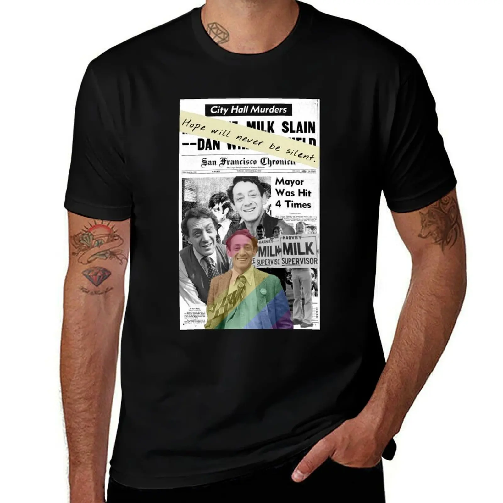 

Harvey Milk T-Shirt Work Utility Casual Tee Shirt