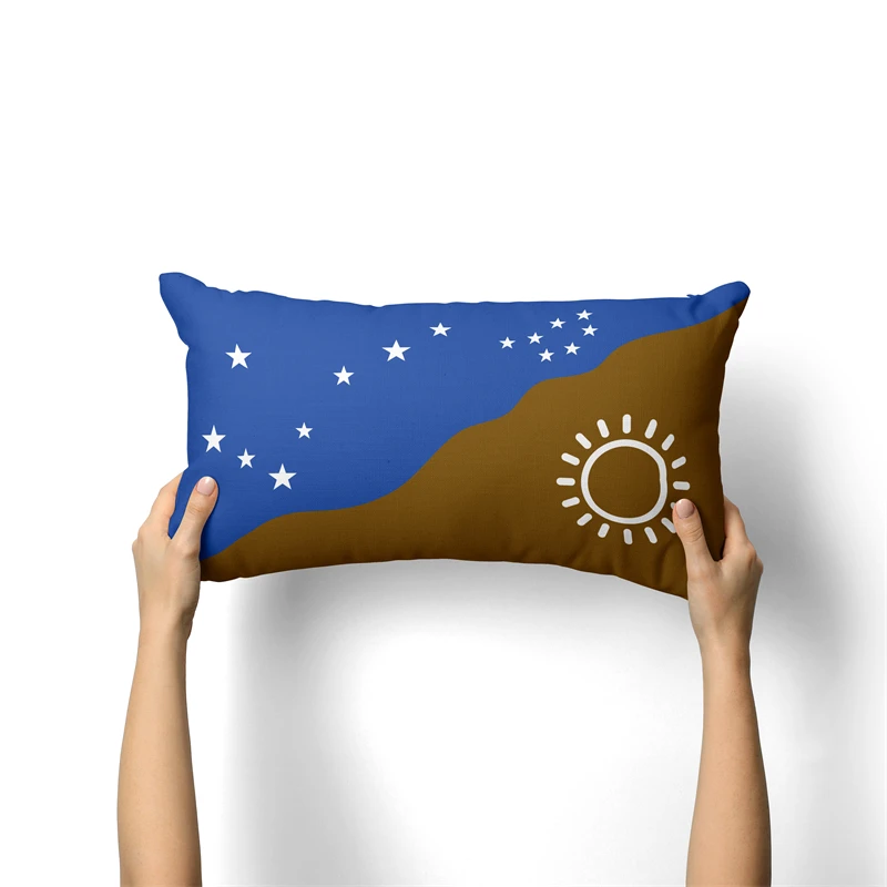 Gaslight Gatekeep GirlbossKiss Adnyamathanha Aboriginal Indigenous Rectangular Throw Pillow Covers Cushion Cases Pillowcases
