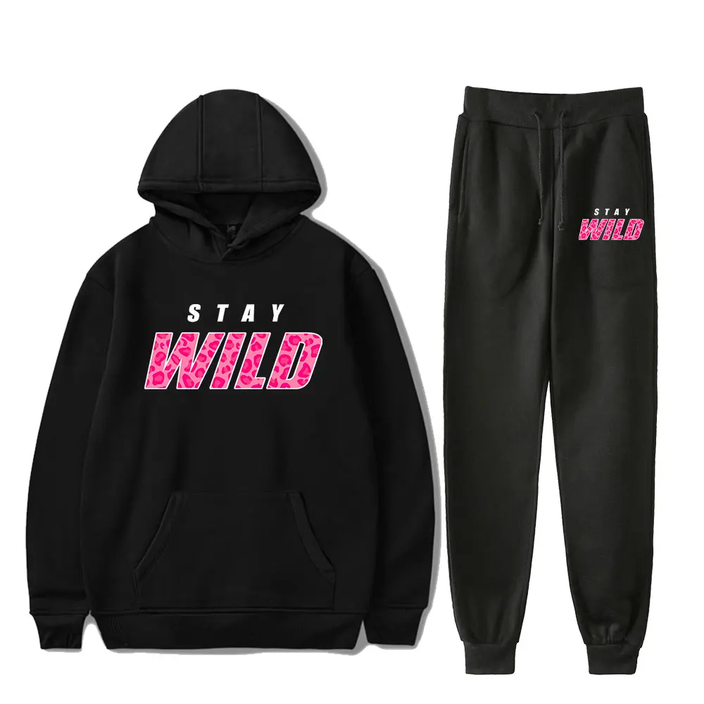 Ben Azelart Stay Wild Logo Vintage 90s PULLOVER HOODIE Merch Hoodies Set Men Women Hoodies Pants Two-Piece