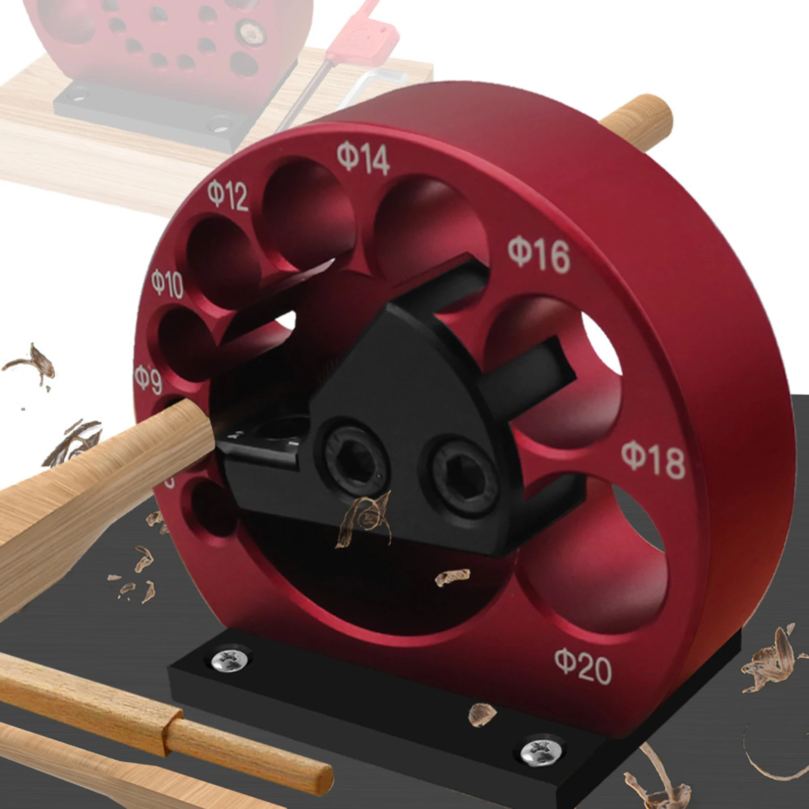 

Adjustable Dowel Maker Jig Kit Metric 8Mm-20Mm Electric Drill Milling Dowel Round Rod Auxiliary Tool Woodworking with Blade