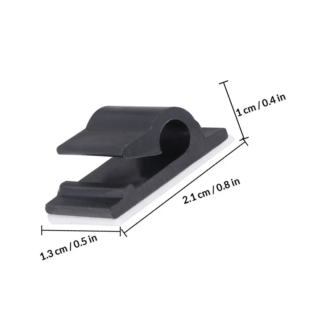 120Pcs Cable Clips Self-Adhesive Cord Organizer Fixing Clamp for Car Home Office Cable Management Cord Management