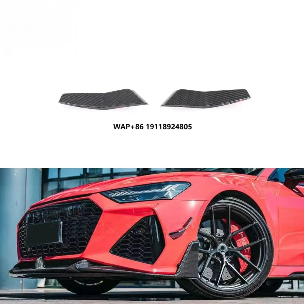 

Top Selling Dry Carbon Fiber Rs7 Front Bumper Canards For Rs7 Sportback Base Hatchback 4-door 2020-2021