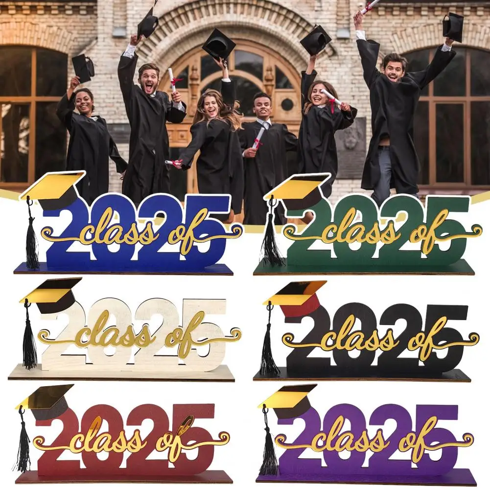 Wooden Table Sign College Graduates Sign 2025 Graduation Table Sign for High School College Graduates Wooden Bachelor for Home