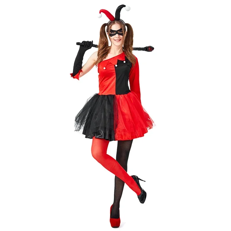 Women Joshua Halloween dresses black red clown killer costume carnival Easter Purim fancy dress