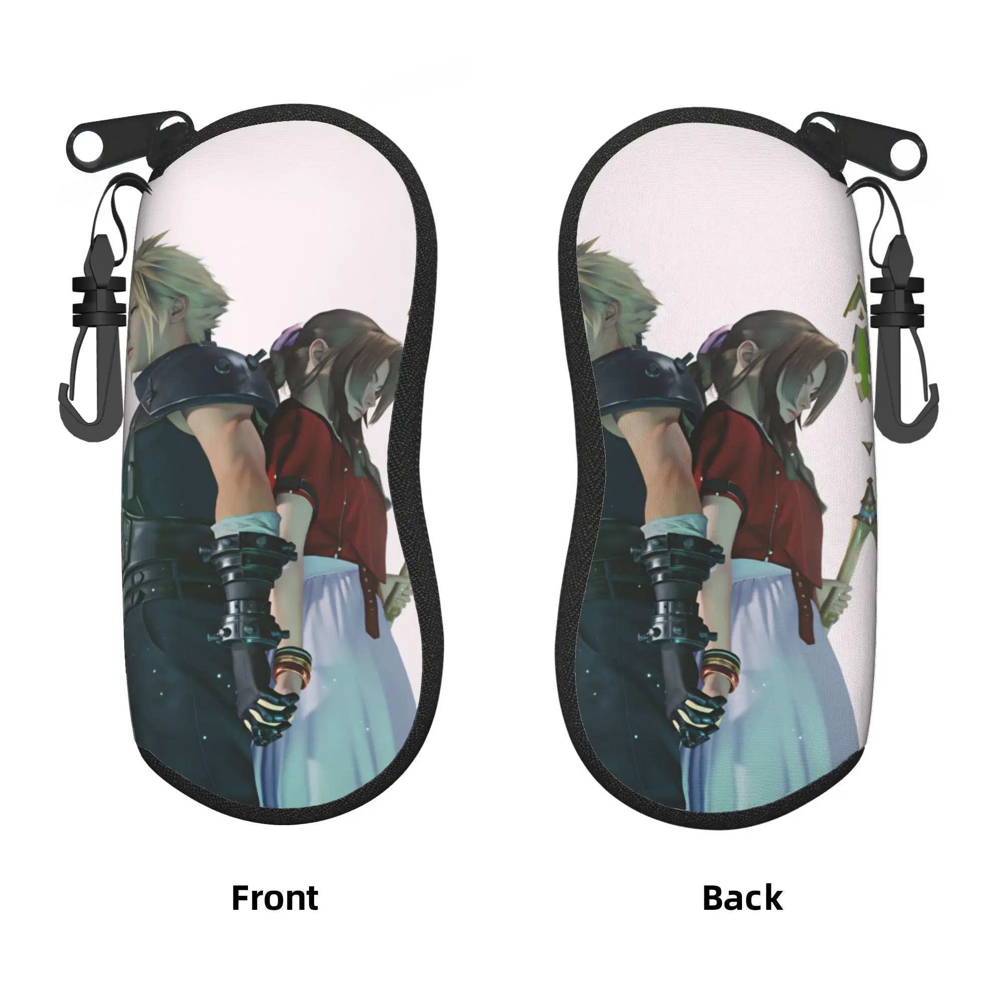 F-Final F-Fantasy X Glasses Case Unisex  Sunglasses Case Classic Zipper Eyewear Organizer Convenient Eyeglass Protector