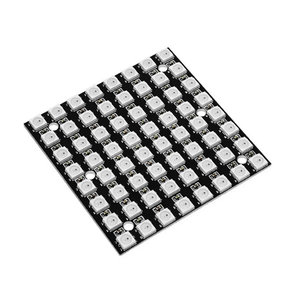 WS2812B RGB LED Matrix Panel 8x8 64 Pixels, Individually Addressable Programmable Module for Arduino DIY DC5V For Christmas