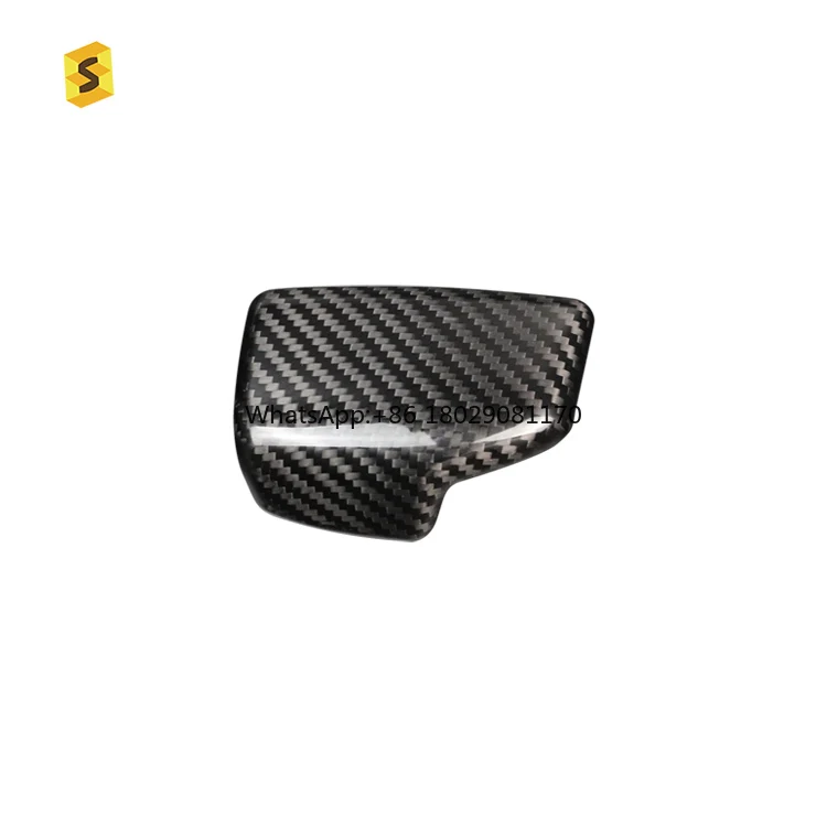 

Real Carbon Fiber Car Interior Accsori B9 Gear Knob Shift Cover For AUDI A4 A5 Q7 Q5 RHD