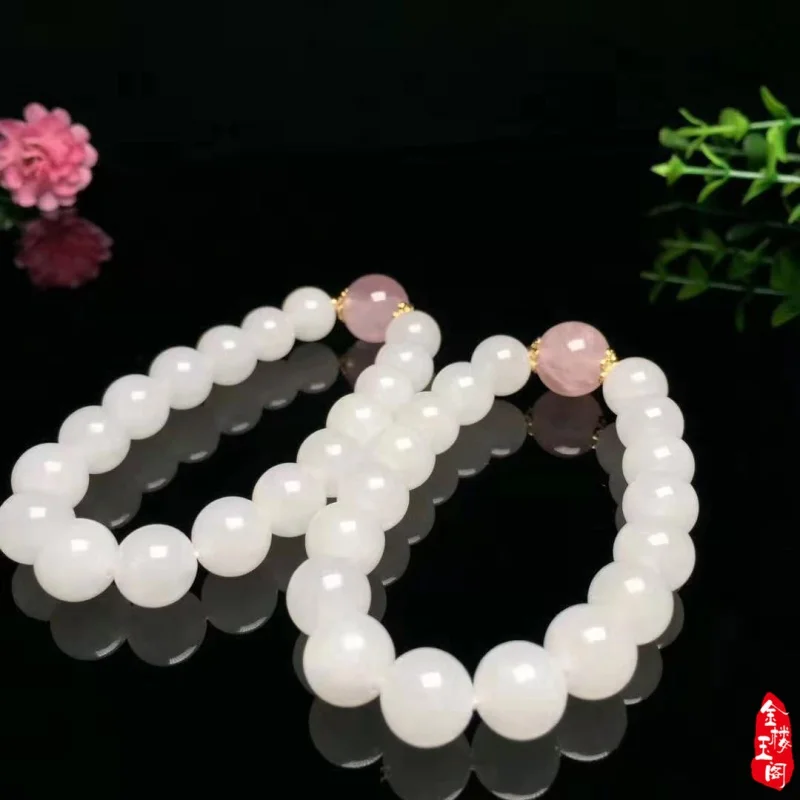 Exquisite for Couple Bracelet Hetian White Jade