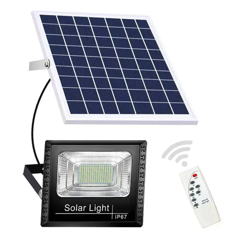 Luz Solar de 25/500W para exteriores, iluminación de jardín, luz de inundación, lámparas de calle rurales para el hogar, lámpara de pared impermeable superbrillante