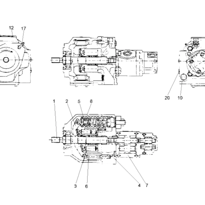 

Гидравлический Главный насос для экскаватора AP2D25, подходит для dader 55 DX53W