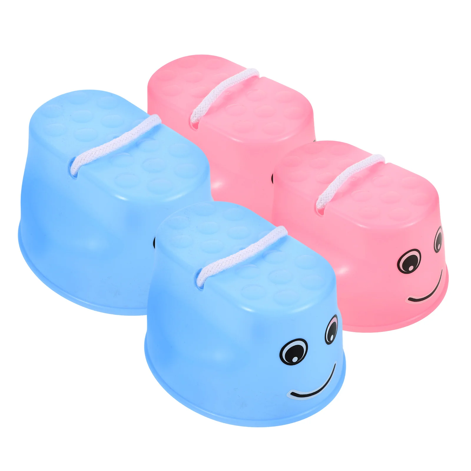 Trampoli di bilanciamento Trampoli da passeggio in plastica Piedi per bambini Stepper interattivo Allenamento per l'equilibrio del bambino Parco giochi all'aperto