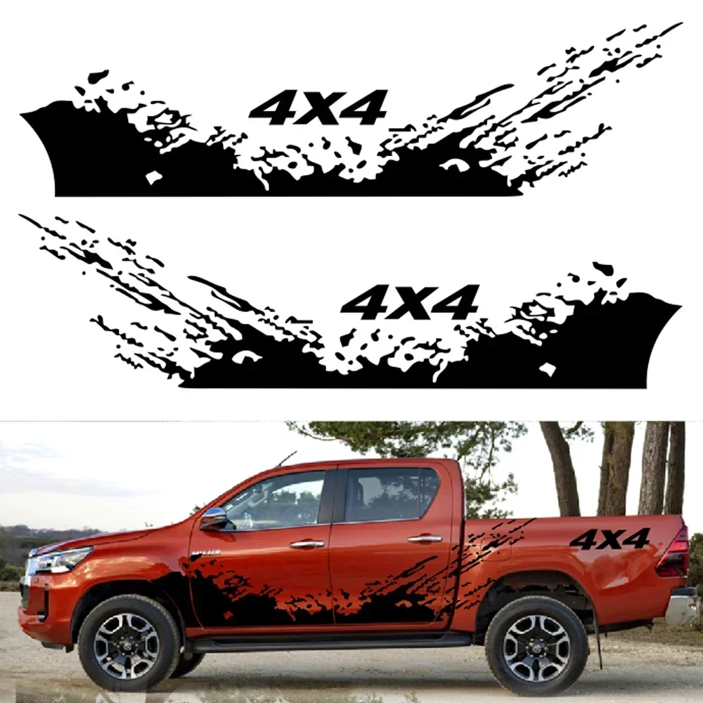 Autoaufkleber 4x4 Cross-Country-Grafiken Vinyl-Aufkleber für Tunland L200 Hilux Tundra Amarok Dodge Ram NAVARA LKW-Zubehör