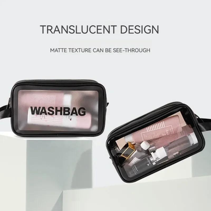 Ferramenta de banho saco de lavagem de viagem feminino transparente à prova dwaterproof água bolsa de armazenamento de maquiagem grande capacidade organizador cosméticos beleza caso feminino