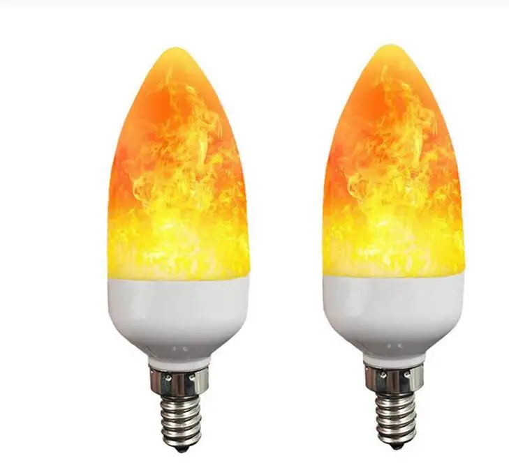 Bombillas LED de llama parpadeante para candelabro E12 E14 E27 – Paquete de 8