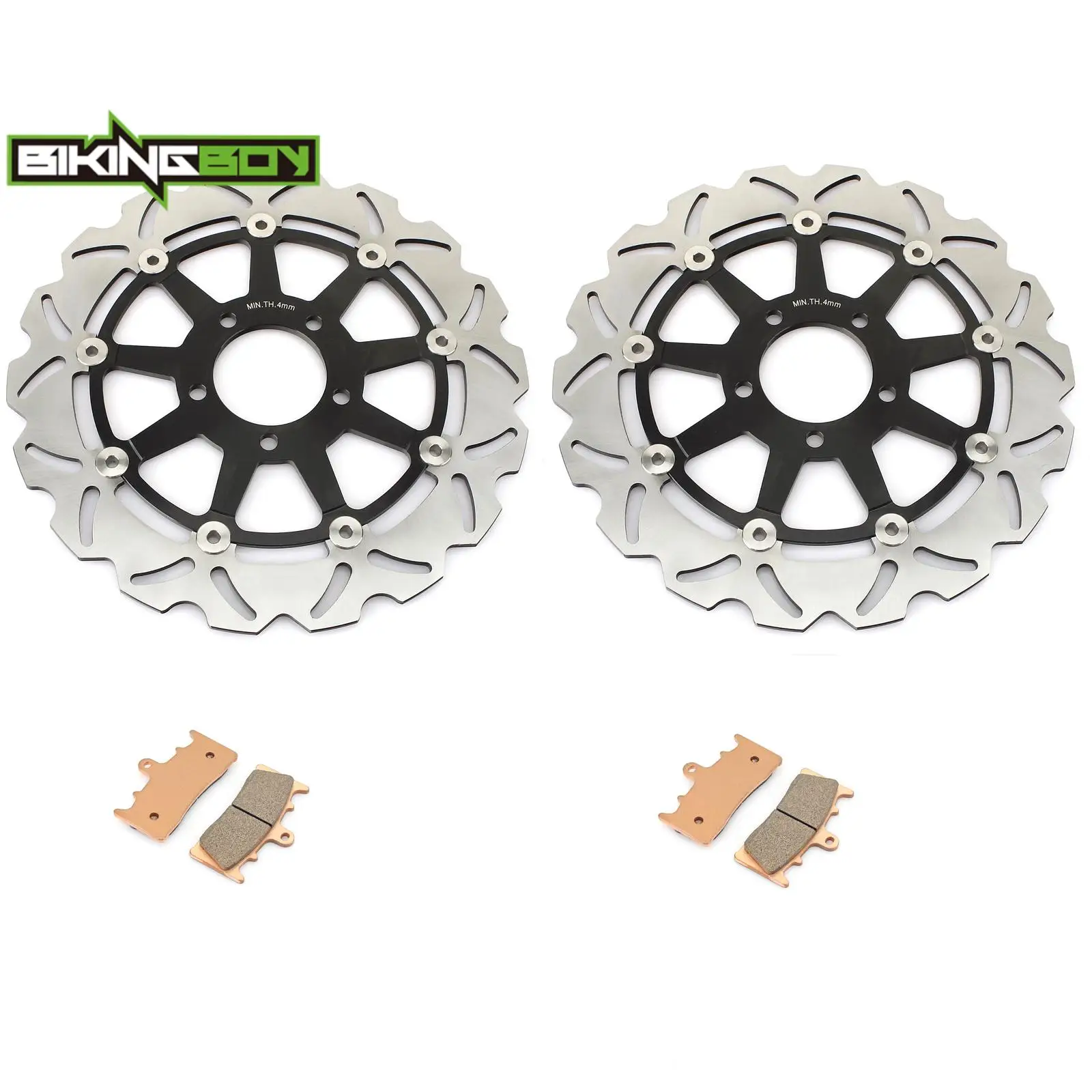 BIKINGBOY Front Brake Disks Discs Rotors Pads For GSXR 750 96-99 TL1000R 98-03 GSX1300R Hayabusa 99-07 06 05 04 GSX-R 1000 01 02