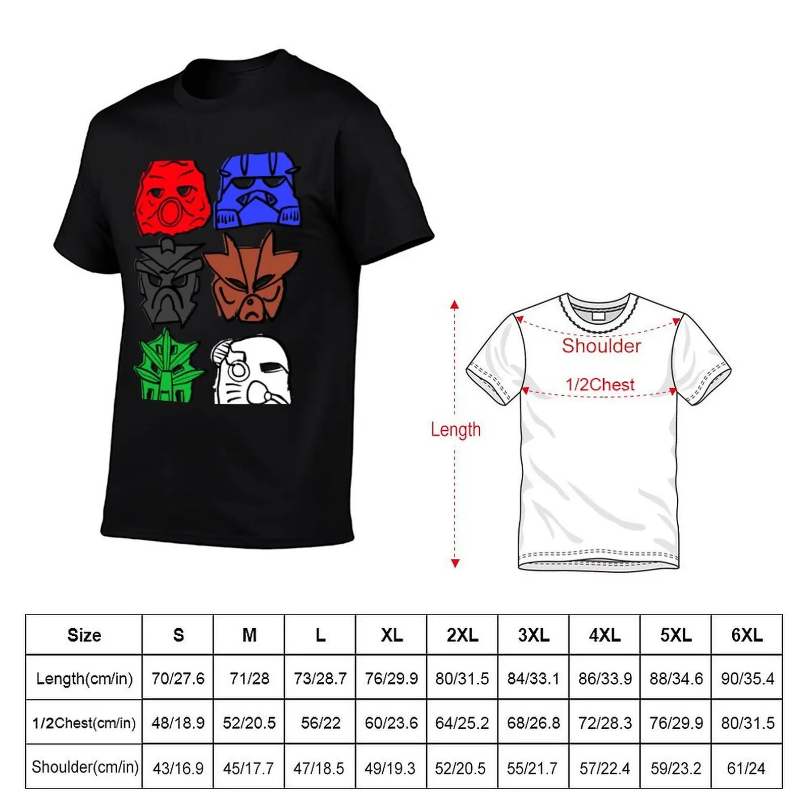 Sketchy Kanohi Nuva T-Shirt heavyweights anime mens t shirts casual stylish