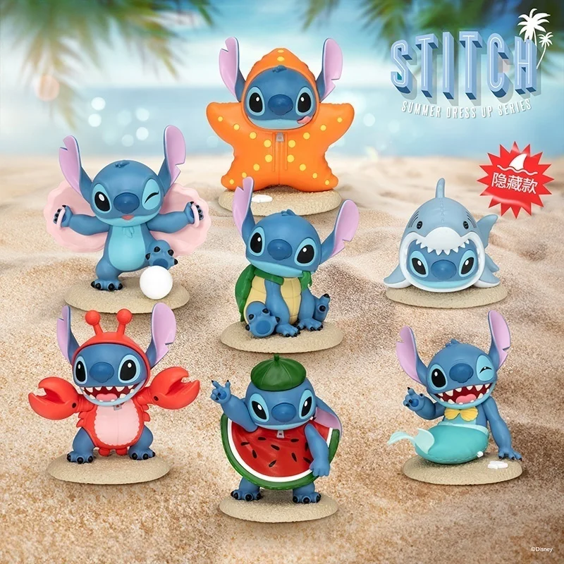 

New Stitch Summer Dress Up Series Blind Box Anime Figure Doll Statue Model Figurine Toy Gift For Kids