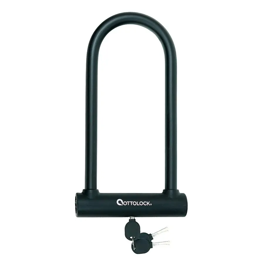 

Sidekick XL FullSize ULock Heavy Duty Anti Theft Bicycle ULock with Keys, SiliconeCoated, Bike Accessories, Black