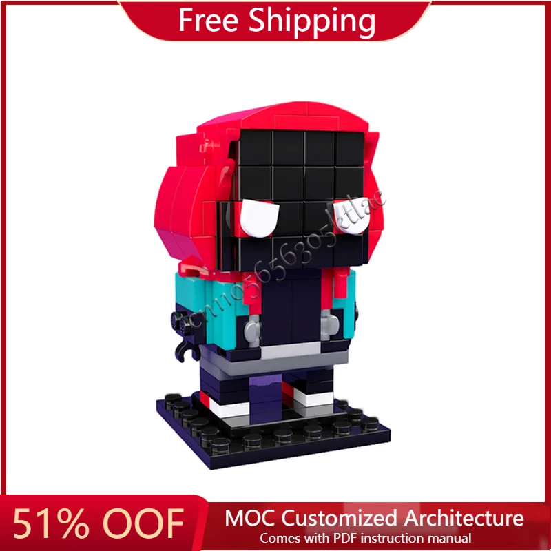 Novo 135 peças capuz vermelho brickheadz modular personalizado blocos de construção modelo crianças conjunto montagem exibição brinquedo popular presentes natal