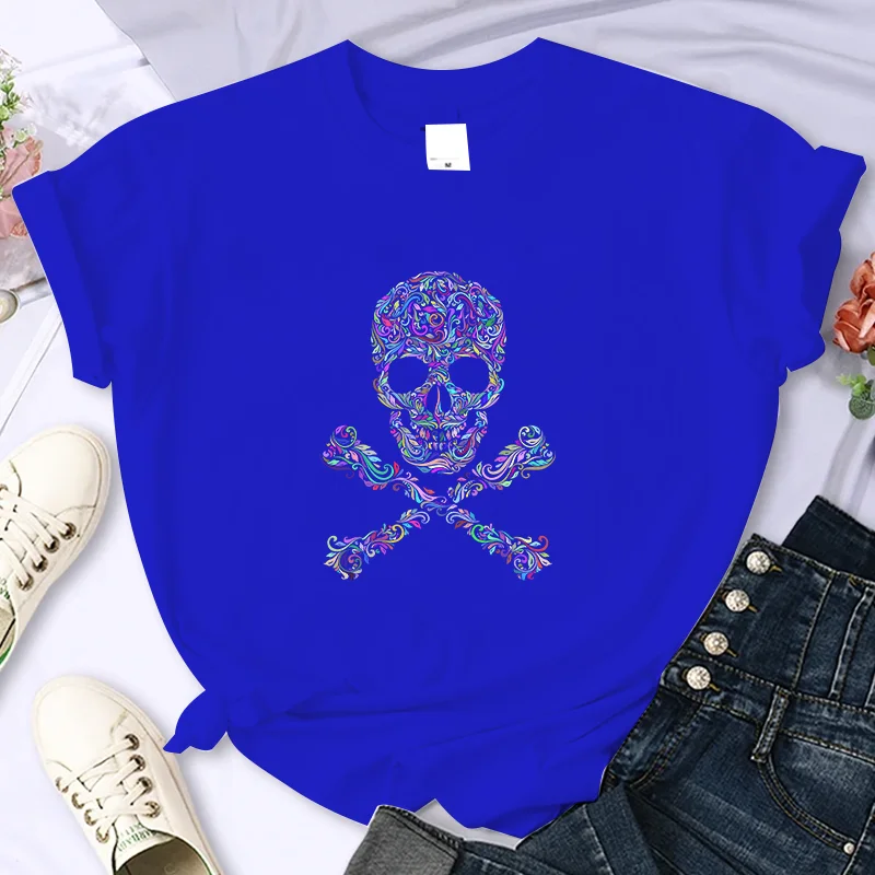 Creatività per il marchio di lusso delle donne t-shirt con stampa estiva di alta qualità 100% cotone Casual oversize Y2k manica con scollo a o