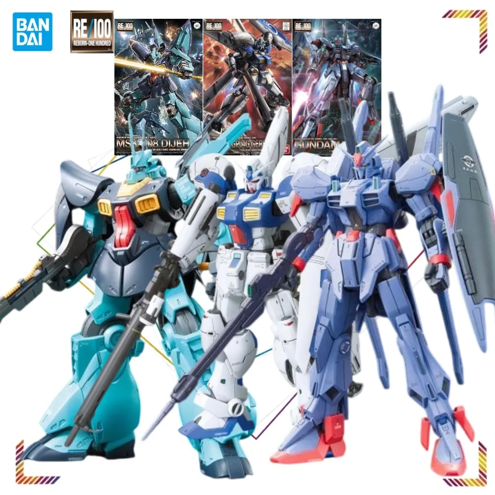

Фигурки BANDAI RE/100 MSF-007 Gundam Mk3, RX-78GP04 Gundam GP04G, мобильный костюм Gunpla MSK-008 Dijie Gundam, набор для сборки аниме-модели