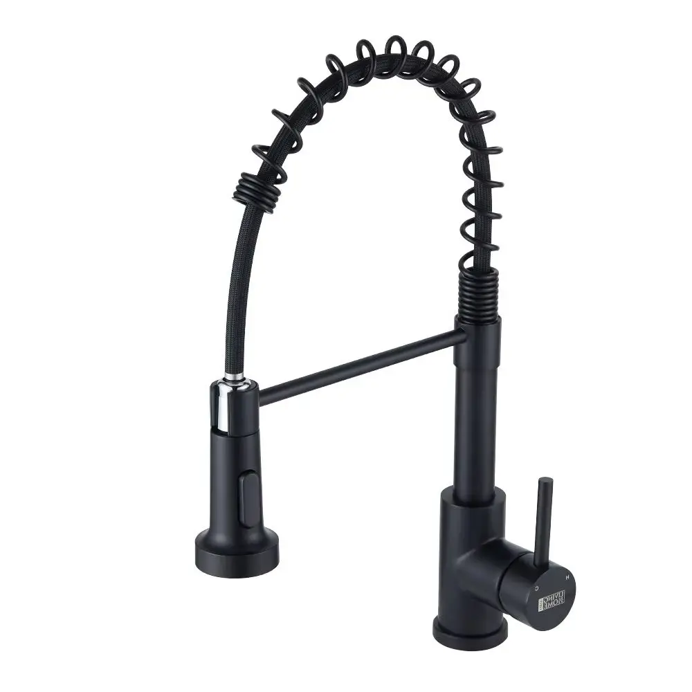 Black Commercial Swivel Pull out Kitchen Tap Mixer Tap Faucet