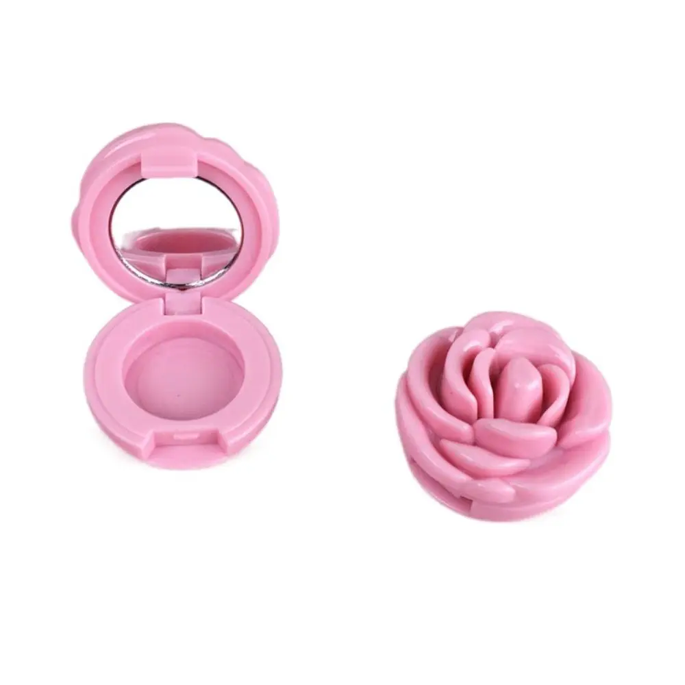 

Small Mirror Eyeshadow Container 3D Rose Eyeshadow Bottle Cosmetic Lip Balm Container Refillable Bottle Compact