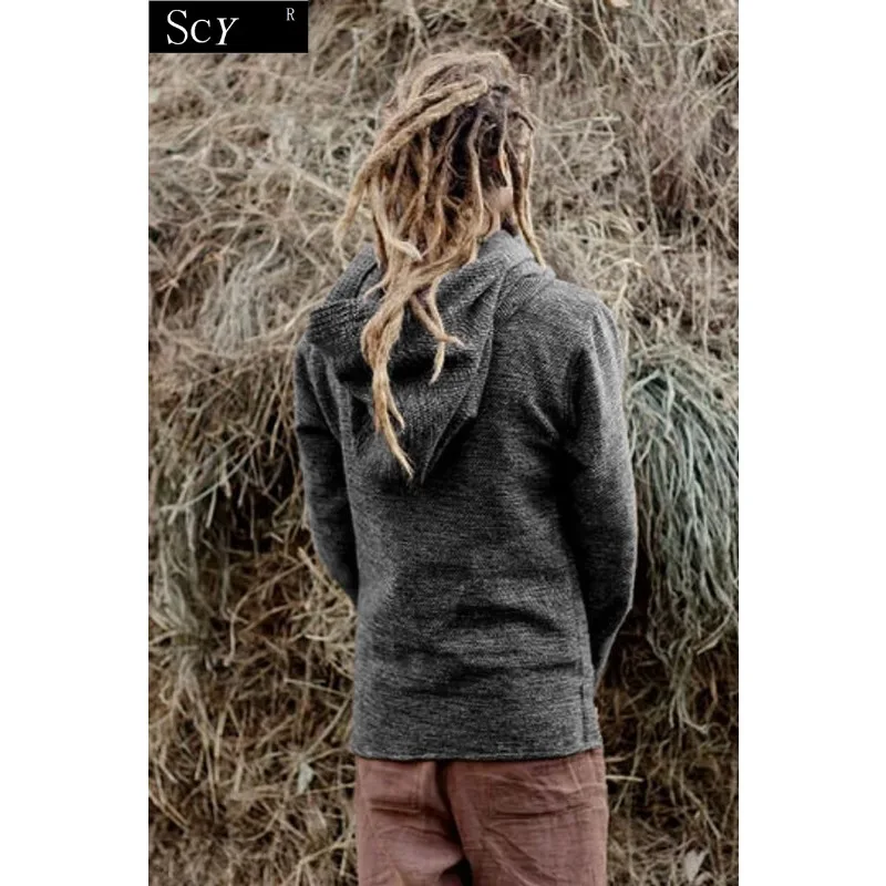 New men\'s fashion Thermal long sleeve sweater hoodies   vintage hoodie men