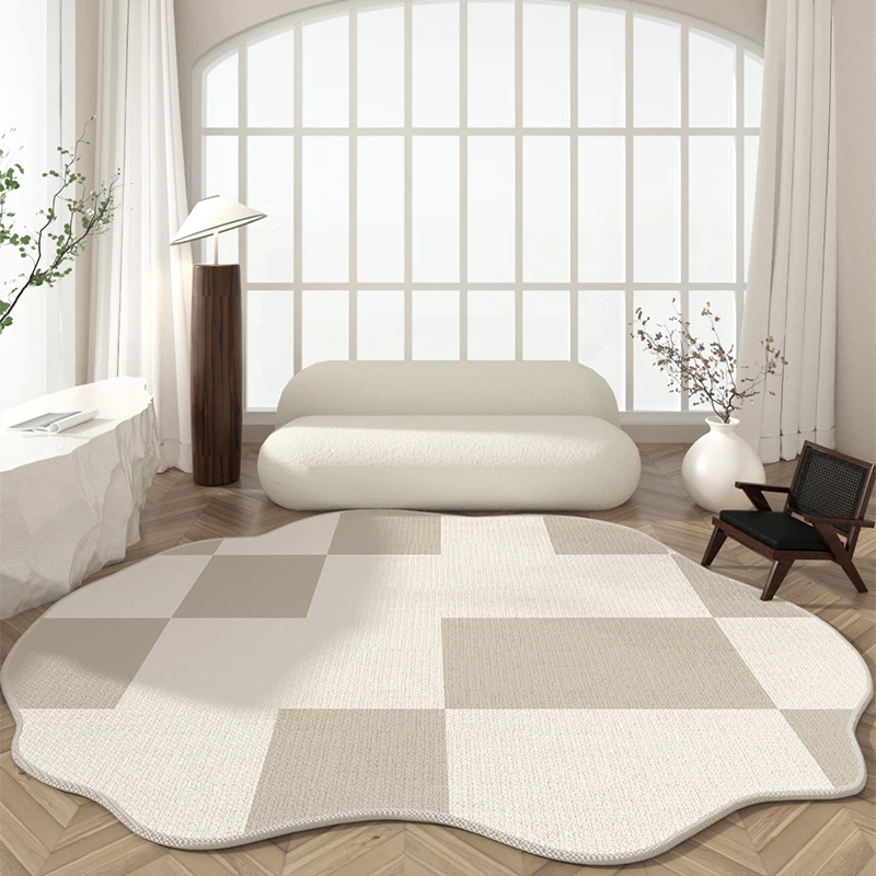 Irregular Lounge Plush Rug Modern Minimalist Living Room Decoration Carpet Thick Washable Floor Mat Fluffy Soft Rugs for Bedroom