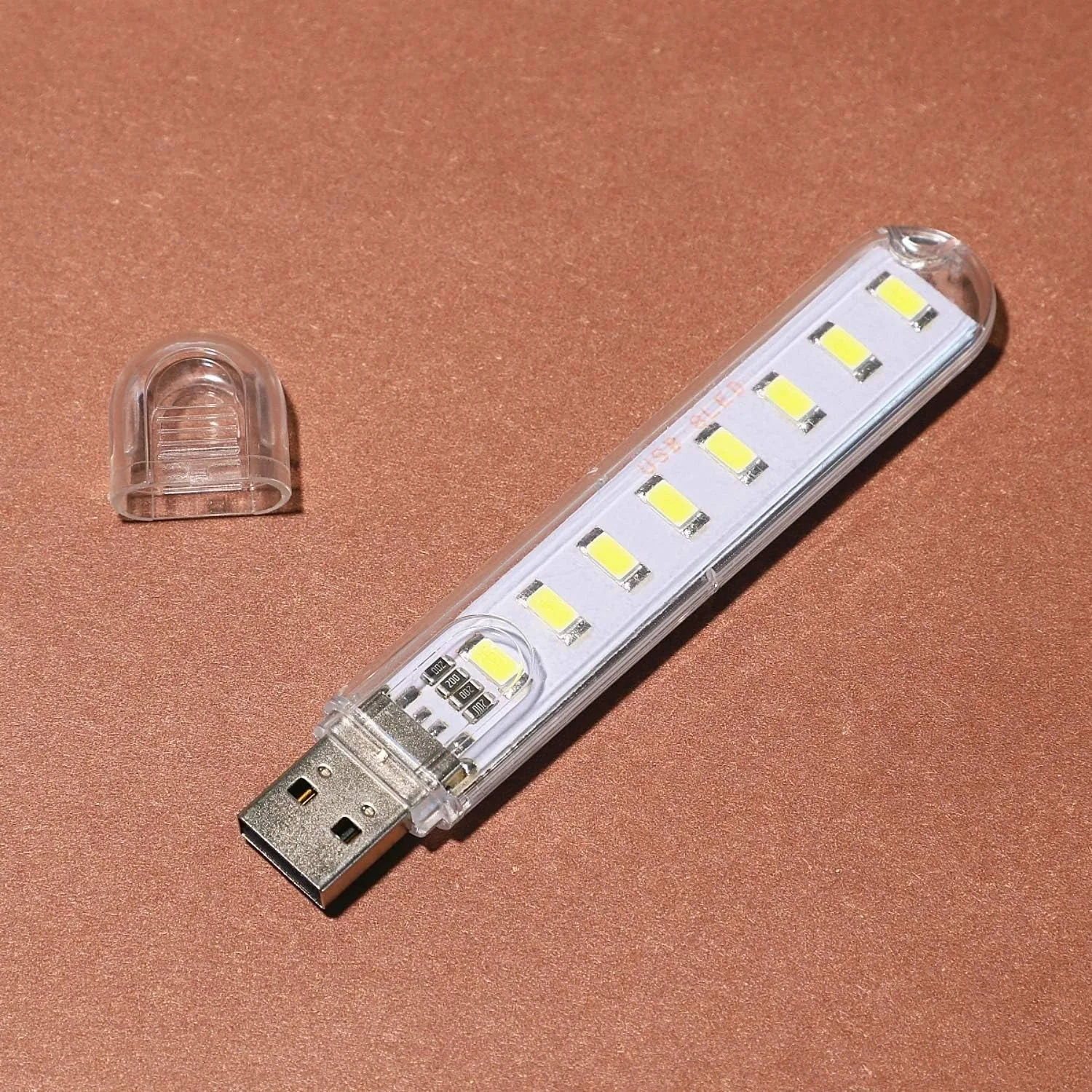 ضوء USB صغير محمول، 8 مصابيح LED ضوء دافئ توصيل في ضوء الليل، قراءة التخييم المحمولة ضوء الليل الطاقة المتنقلة