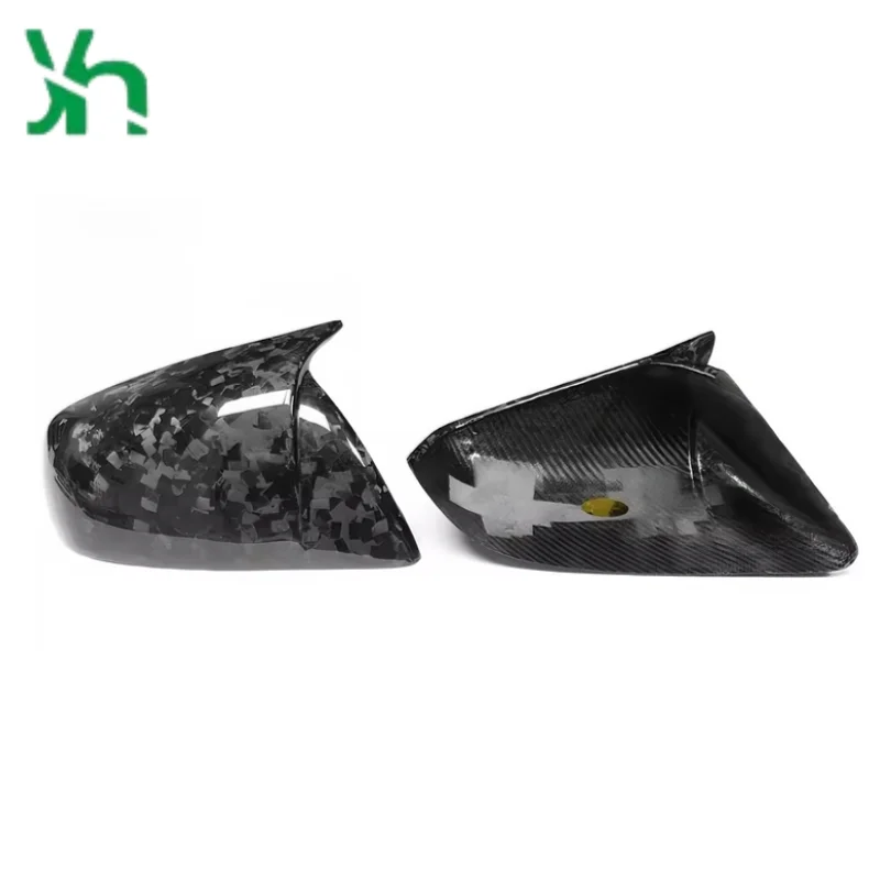 غطاء مرآة من ألياف الكربون على الطراز المزورة لطراز تسلا 3 2016-2022 مرآة الرؤية الخلفية قذيفة الباب مرآة الرؤية الخلفية قذيفة لامعة