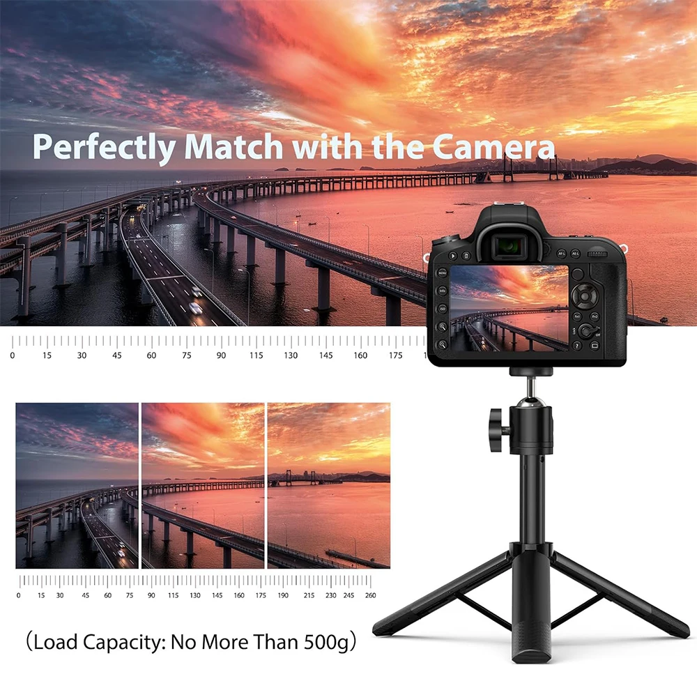 EMEET Portable Desktop/Tabletop Webcam Tripod Professional Mirrorless Cameras Mini Tripod for Most Web Camera/Phones/GoPros