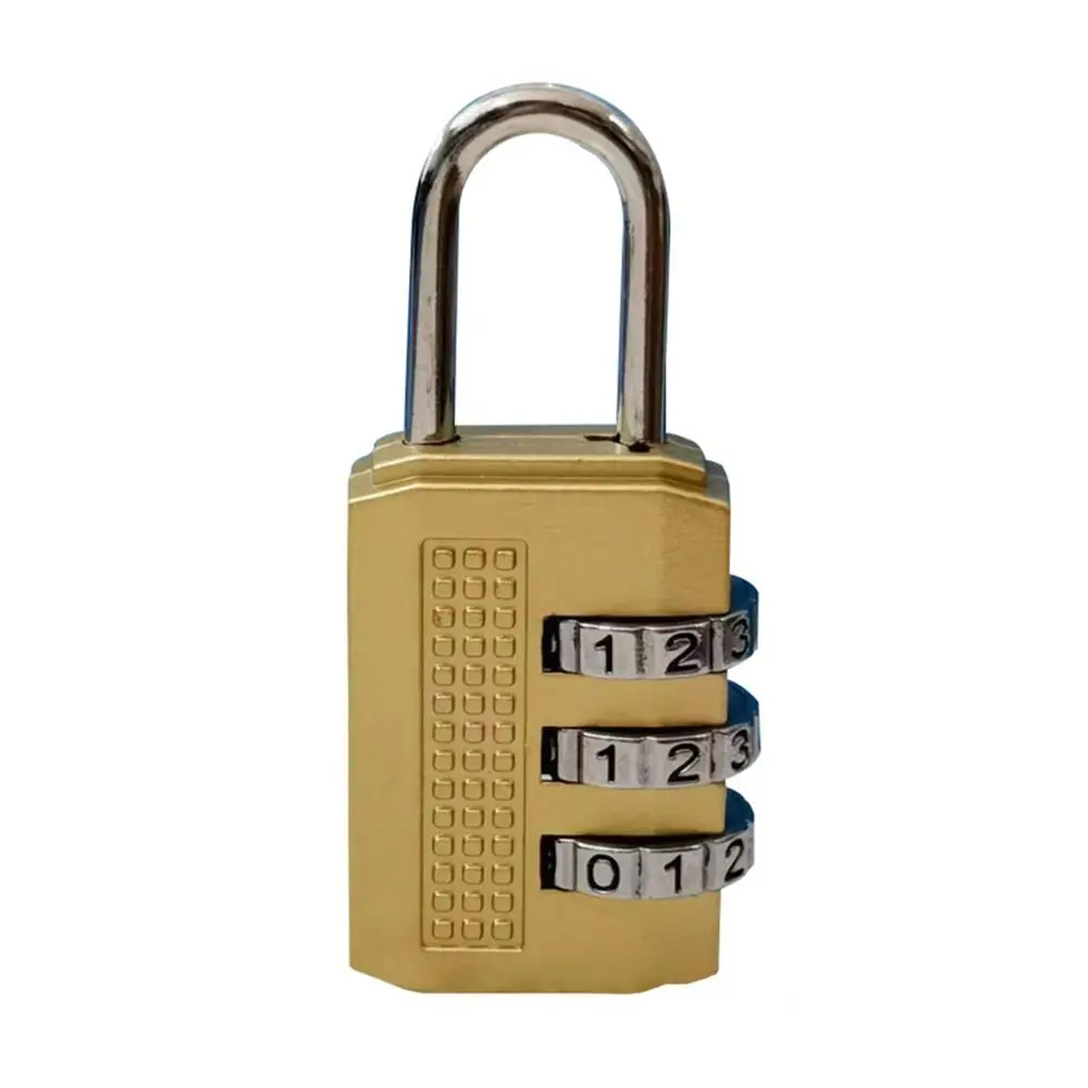 

Portable Mini Number Lock Durable Solid Color Password Lock 3 Digit Anti-theft Alloy Padlock Handbag
