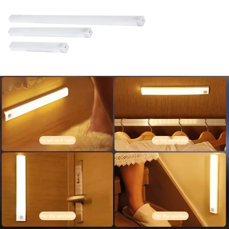 Wireless LED Night Light Motion Sensor Light Closet Night Lamp For Kitchen Bedroom Detector Light Cabinet Staircase Backlight