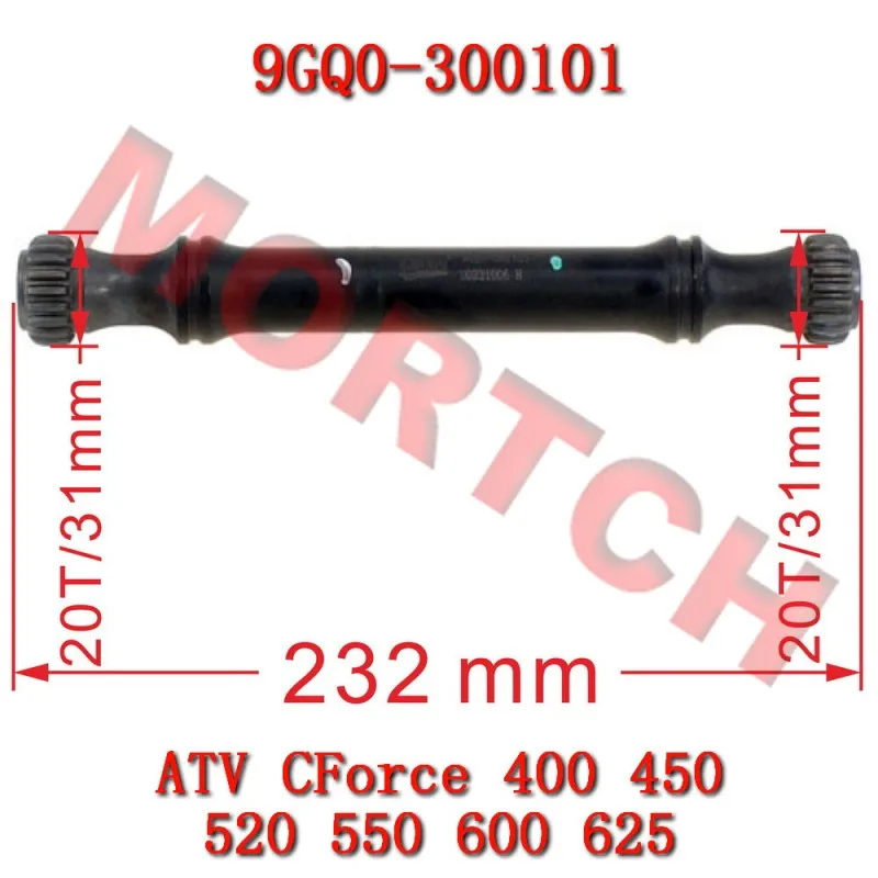 Rear Core Shaft 9GQ0-300101 CFMoto ATV CForce 450S 450 GOES TERROX 400S 400 520S 550 600 625 EPS CF400ATR-3S CF400AZ-3S CF400AU
