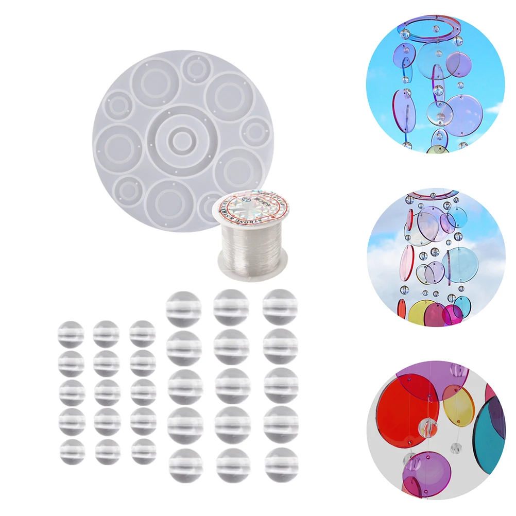

Resin Drop Mold Silicone Jewelry Craft Keychain Pendant Wind Chime Epoxy Quartz Diy Art Accessories Manual Crystal