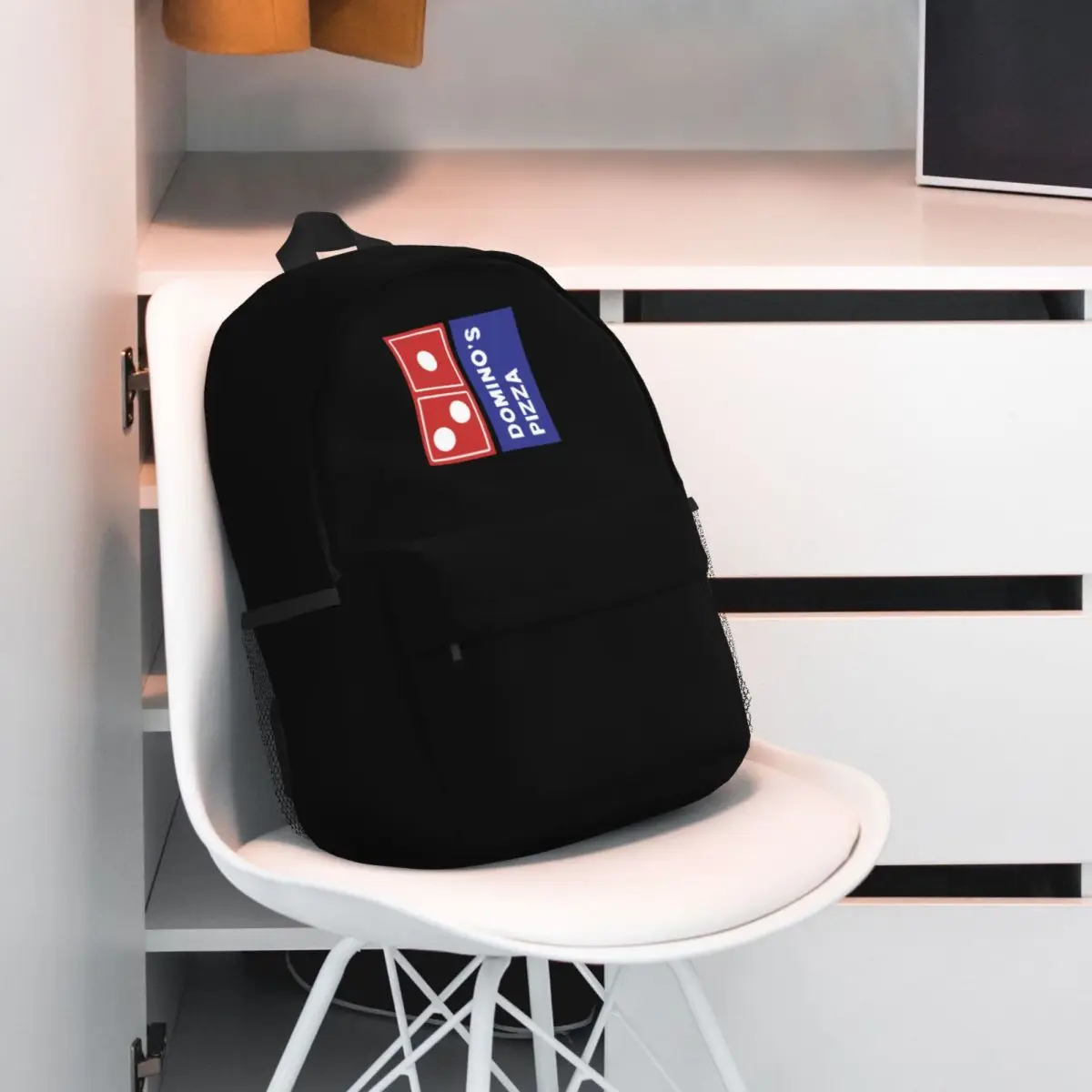 New Design Dominos Pizza Casual Backpack Simple Storage Bag Back to School Office Supplies Cute Stationery