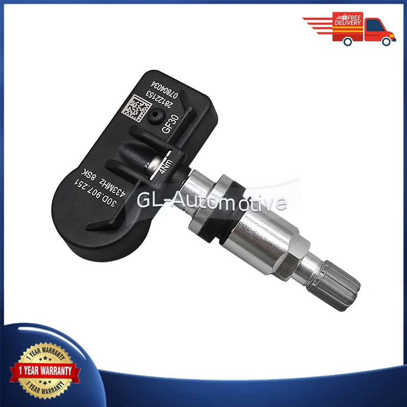 1/4 pièces 433MHZ 30D907251 capteur TPMS capteur de pression des pneus pour Volkswagen CC ID.3 ID.4 X Jetta Magotan Tiguan L Pro Passat