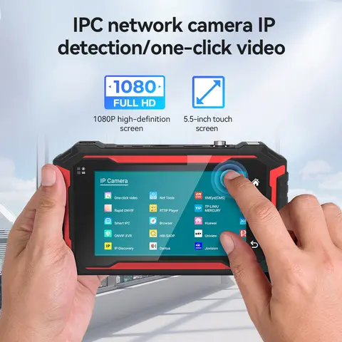 NOYAFA NF-IPC725 CCTV Tester Monitor Network Cable Tester with PING & IP Scanner HD Touch Screen Network Tools For Engineers