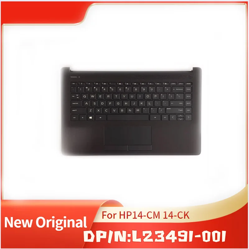 

L23491-001 Black Brand New Original Top Cover Upper Case for HP Laptop 14-CM 14-CK With keyboard Tochpad