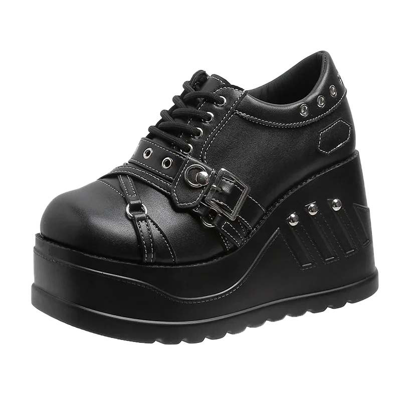 أحذية نسائية الشرير القوطية مضخات منصة ماري جين أحذية للنساء إسفين عالية الكعب حفلة تأثيري مصمم لوليتا أحذية Zapatos