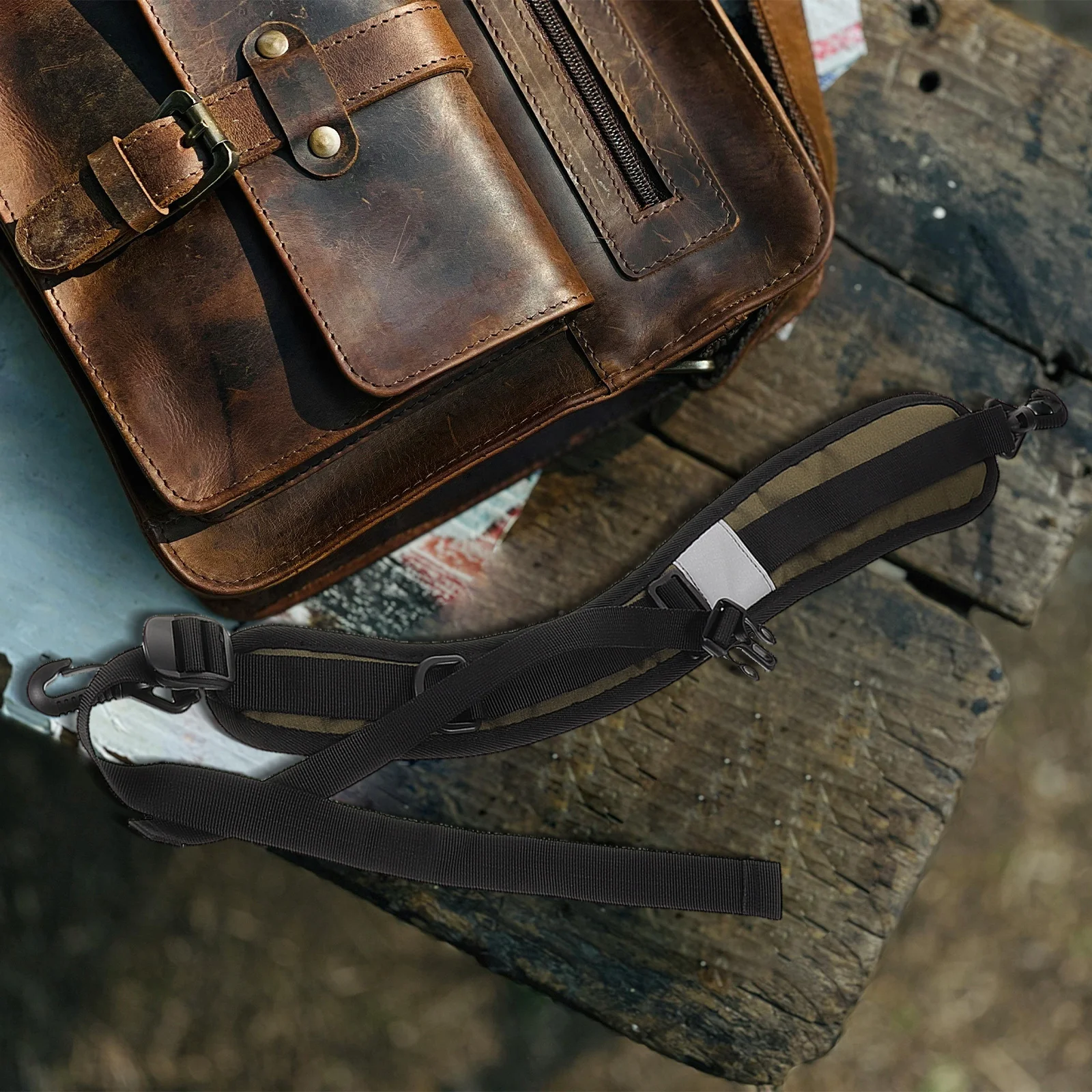 1pc Adjustable Length Shock Absorbing Padded Shoulder Strap Oxford Cloth Backpack Accessory Golf Cycling Chest