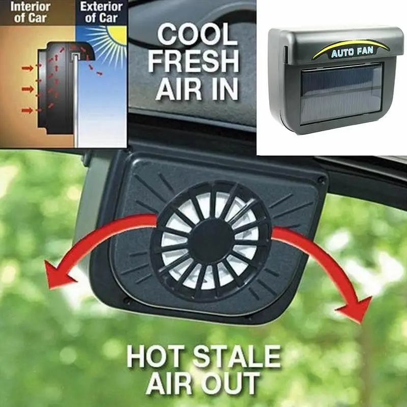 Draagbare Auto Zonne-energie Aangedreven Auto Fan Koeler Energiebesparing Schone Lucht Uitlaat Cooling Fan Installeren Op Auto Windows Ventilador Coche