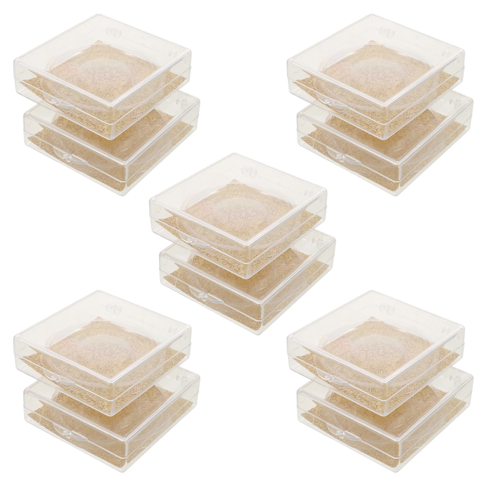 

10Pcs Empty Lash Boxes Eyelash Extension Supplies Storage Box Compact and Travel Friendly Eyelash Box Eye Lash Container