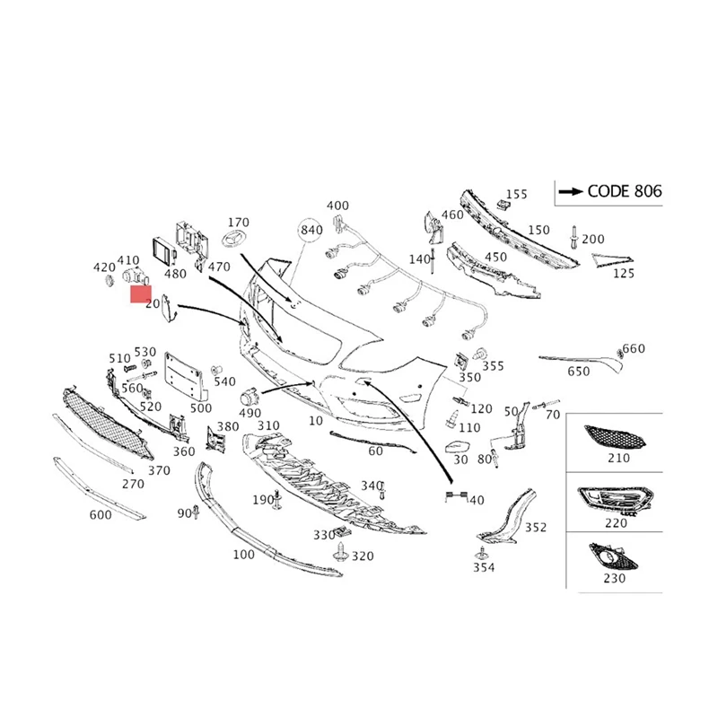 Car Front Bumper Tow Hook Cover 1178850622 For Mercedes-Benz CLA Coupe C117 CLA180 CLA200 CLA220 CLA250 CLA45 2013-2016