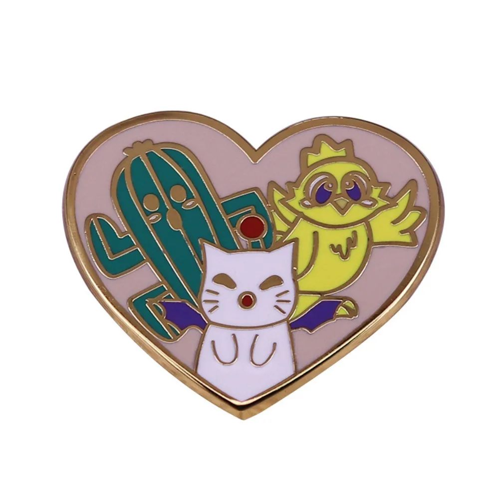 Enamel Coating Game Enamel Pin Metal Construction Shinra Design Collectible Badge Character Theme Attack Menu Pattern