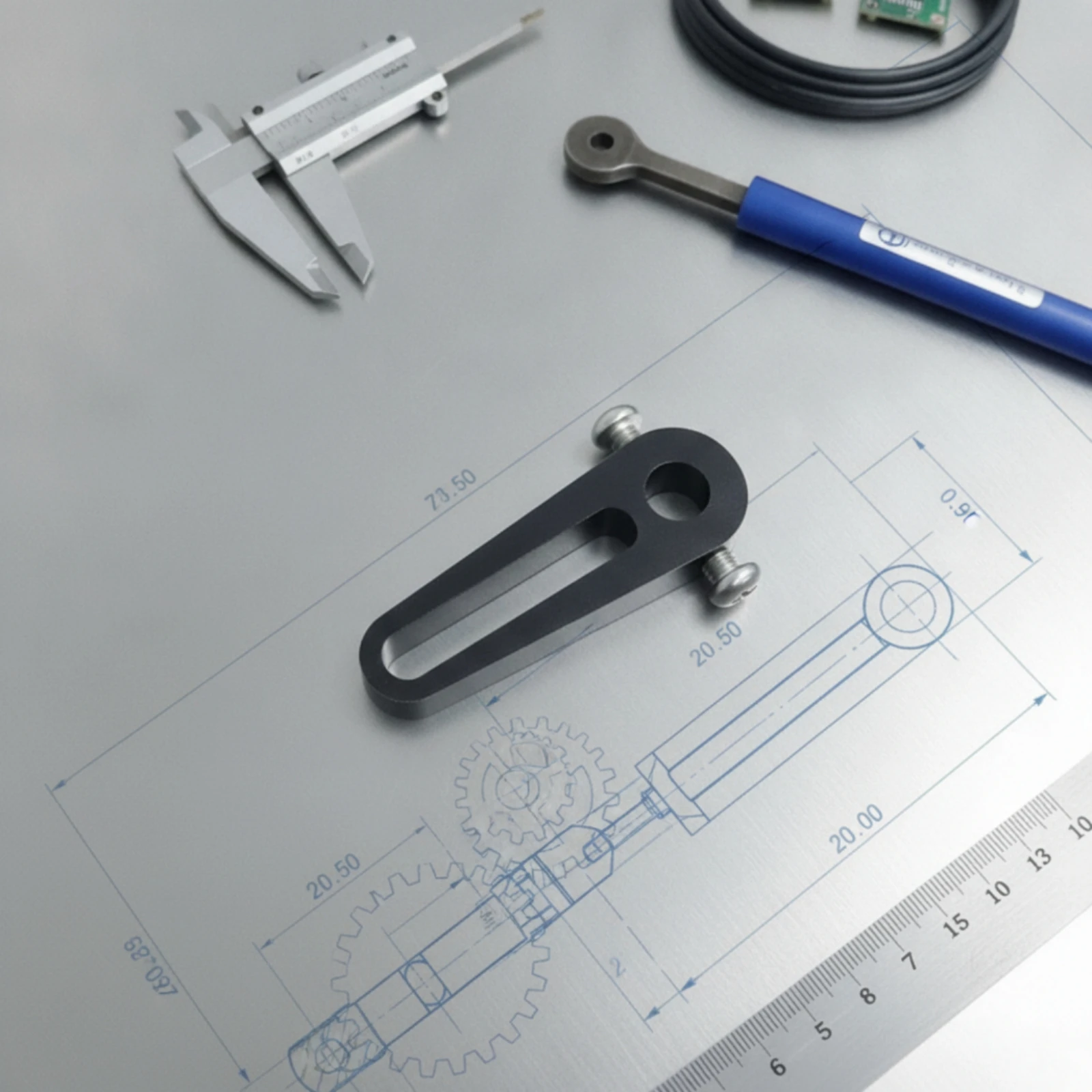 CNC Machined Metal Lever Rocker Arm Slotted Adjustable Linkage Arm Low-profile for Engineering Projects