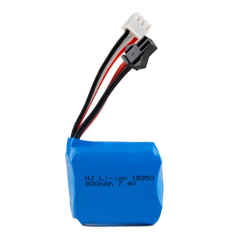 Akumulator litowo-jonowy 7.4v 800mAh do H100 H102 H106 18350 7.4v do JJRC S1 S2 S3 S4 S5 wysokiej prędkości zdalnie sterowana łódka RC 1Pcs do 5Pcs