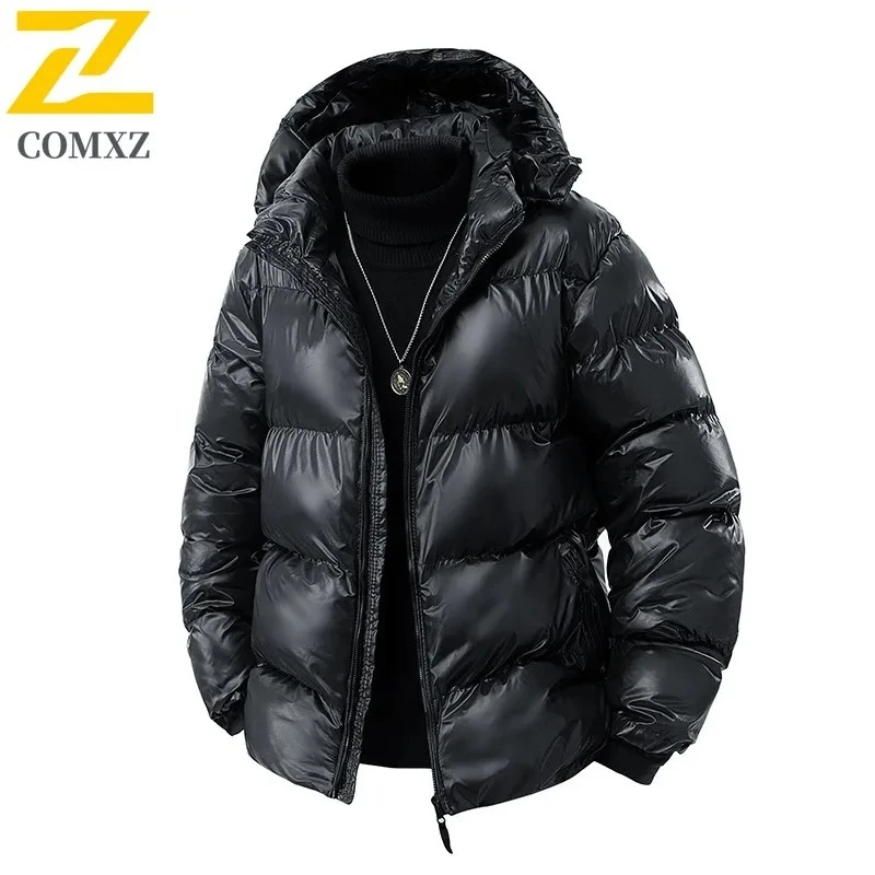 

COMXZ Men Cotton Jacket Casual Hooded Outdoor Cycling Thickened Warm Parka Leisure Street Style Comfort Lightweight Winter Coat